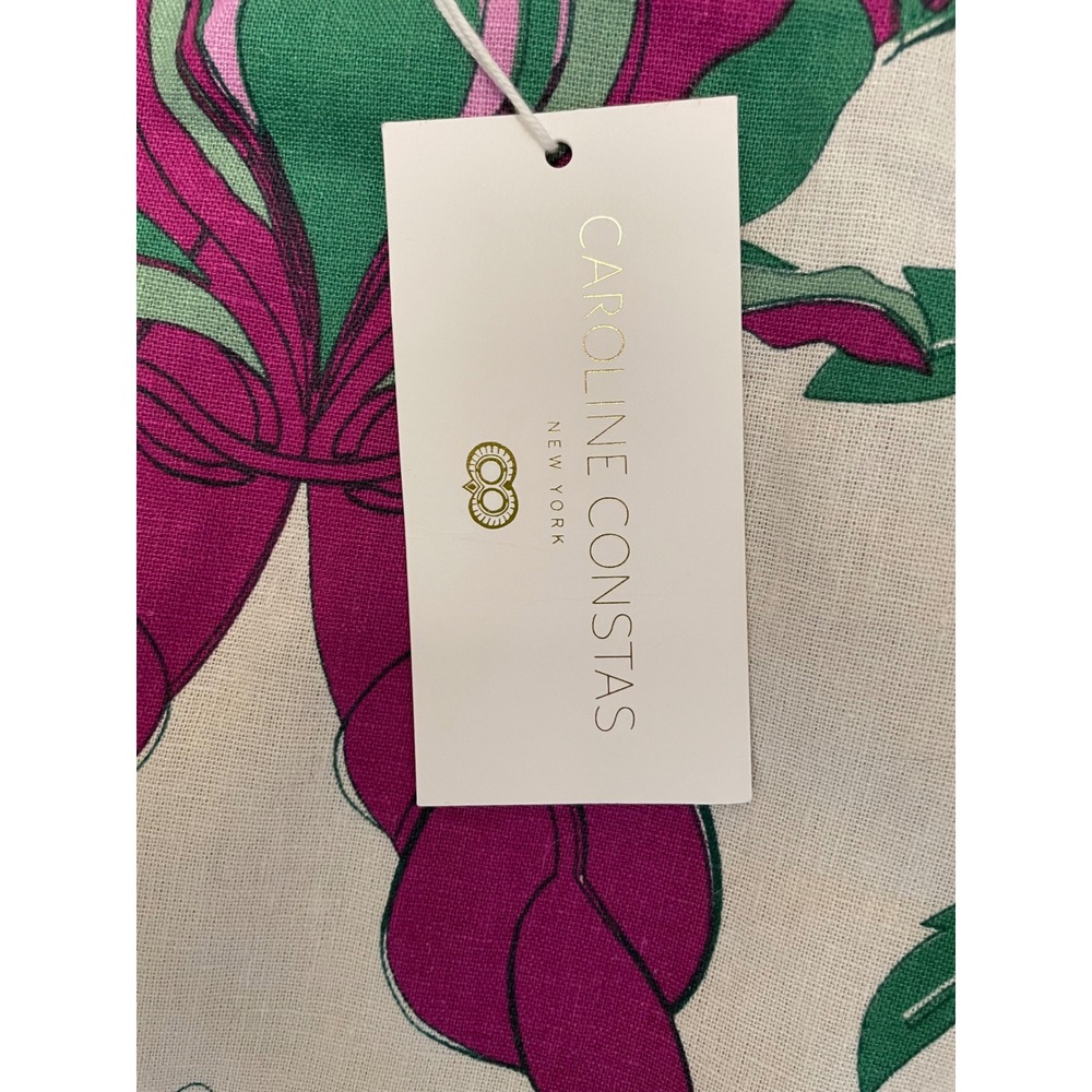 Caroline Constas 2 Piece Crop Top & Midi Skirt Set NWT Pink Green Medium - Picture 7 of 10